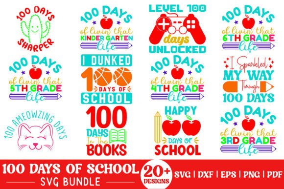 100 Days School SVG: Crafts & Graphics