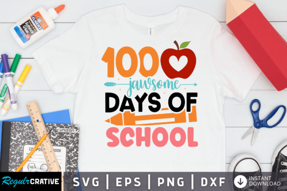 100 Jawsome Days SVG: Graphics for Crafts