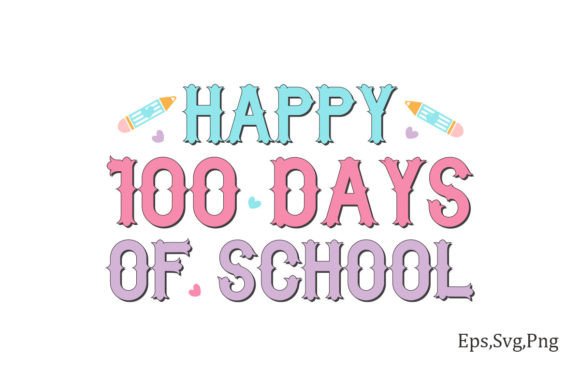 Retro 100 Days SVG: Graphics for Crafts & Branding