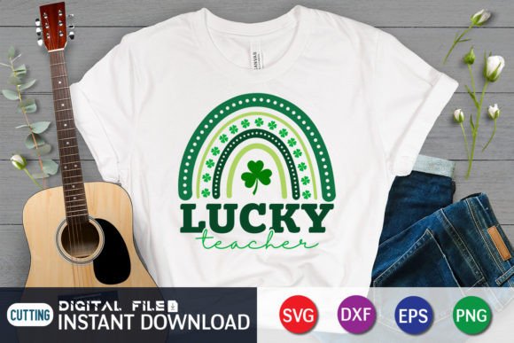 Retro Lucky Teacher SVG: Graphics for Crafts