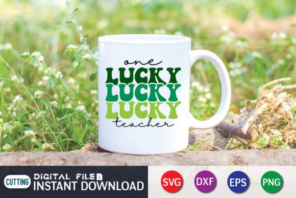 Retro One Lucky Teacher SVG for Crafts & Graphics