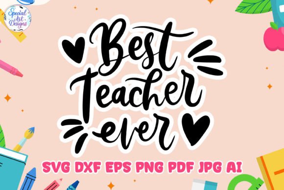 Teacher SVG: Hand-Lettered Graphics for Crafts