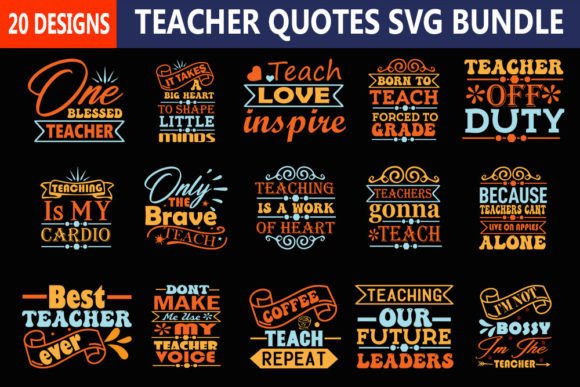 Teacher Svg Quotes Bundle: Essential Graphics for Crafts